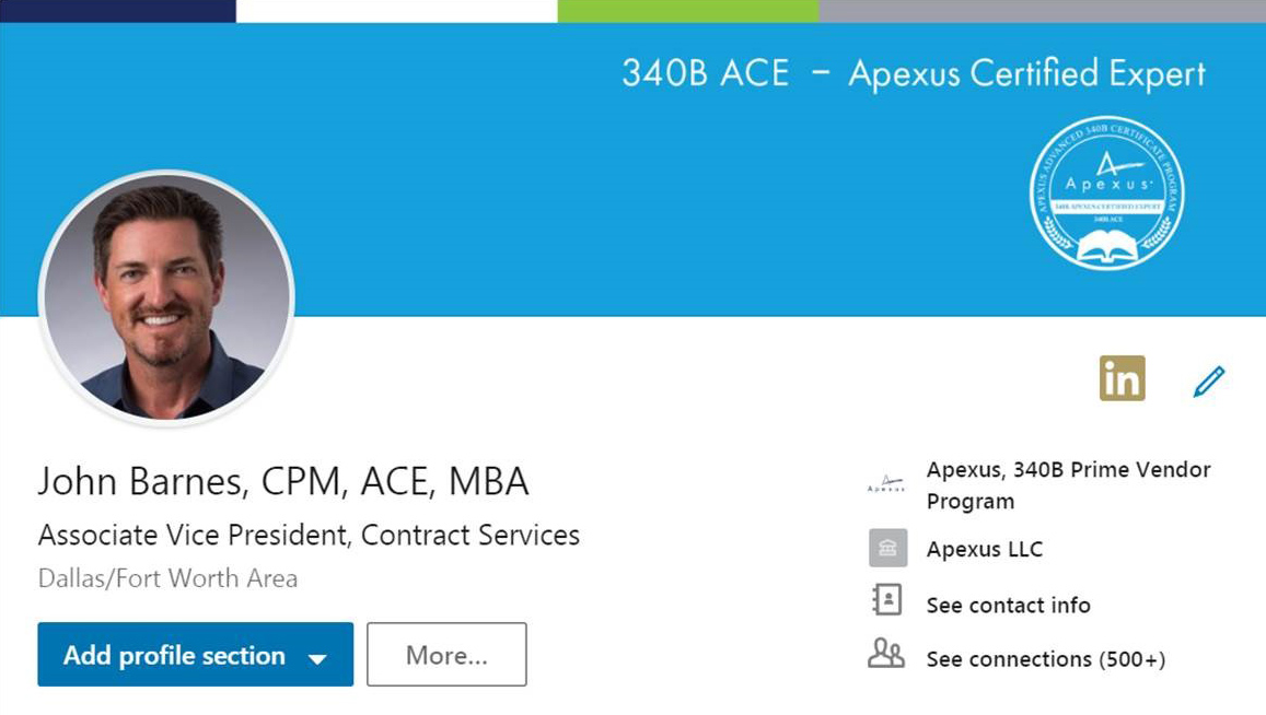 340B ACE LinkedIn Profile Example